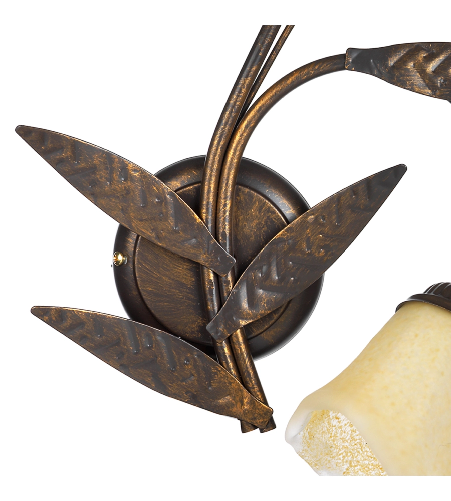 APPLIQUE 2 LUCE ONLI "ALGA" BRONZO E14